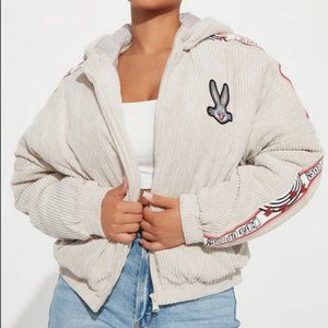 Members Only Lola Looney Tunes Corduroy Jacket Sz: XL